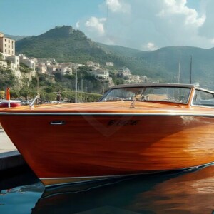 AI-generated yacht art - superyachts, sailing yachts, classic Riva runabouts. Photorealistic UHD marine wallpapers by Art by Innovation.
