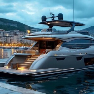 AI-generated yacht art - superyachts, sailing yachts, classic Riva runabouts. Photorealistic UHD marine wallpapers by Art by Innovation.