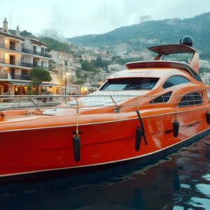 AI-generated yacht art - superyachts, sailing yachts, classic Riva runabouts. Photorealistic UHD marine wallpapers by Art by Innovation.