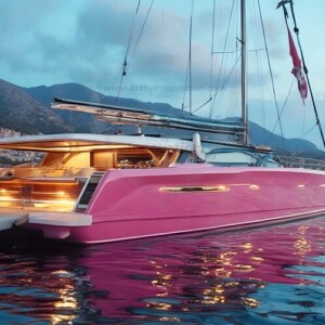 AI-generated yacht art - superyachts, sailing yachts, classic Riva runabouts. Photorealistic UHD marine wallpapers by Art by Innovation.