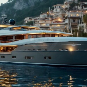 AI-generated yacht art - superyachts, sailing yachts, classic Riva runabouts. Photorealistic UHD marine wallpapers by Art by Innovation.