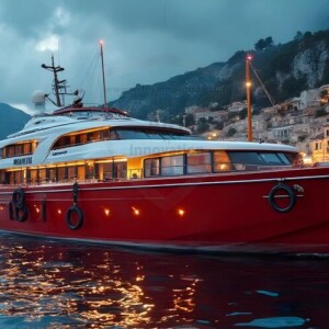 AI-generated yacht art - superyachts, sailing yachts, classic Riva runabouts. Photorealistic UHD marine wallpapers by Art by Innovation.