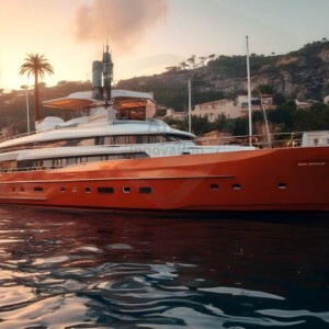 AI-generated yacht art - superyachts, sailing yachts, classic Riva runabouts. Photorealistic UHD marine wallpapers by Art by Innovation.