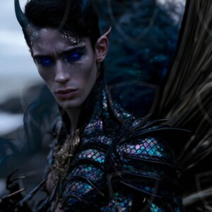 AI-generated hot sexy male demon art handsome succubus demons with dark wings emerging from the ruins of hell. Dark & Legendary Collection. 240+ images by Jeff Dupler.