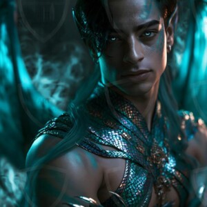 AI-generated hot sexy male demon art handsome succubus demons with dark wings emerging from the ruins of hell. Dark & Legendary Collection. 240+ images by Jeff Dupler.
