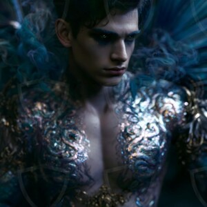 AI-generated hot sexy male demon art handsome succubus demons with dark wings emerging from the ruins of hell. Dark & Legendary Collection. 240+ images by Jeff Dupler.
