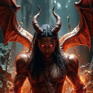 AI-generated hot sexy male demon art — handsome succubus demons with dark wings emerging from the ruins of hell. Dark & Legendary Collection. 240+ images by Jeff Dupler.