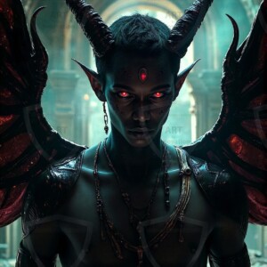 AI-generated hot sexy male demon art — handsome succubus demons with dark wings emerging from the ruins of hell. Dark & Legendary Collection. 240+ images by Jeff Dupler.