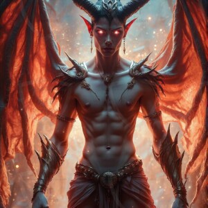 AI-generated hot sexy male demon art — handsome succubus demons with dark wings emerging from the ruins of hell. Dark & Legendary Collection. 240+ images by Jeff Dupler.