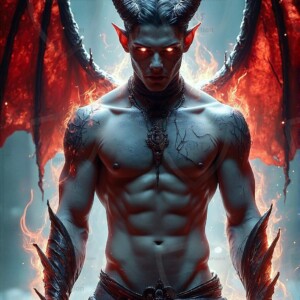 AI-generated hot sexy male demon art — handsome succubus demons with dark wings emerging from the ruins of hell. Dark & Legendary Collection. 240+ images by Jeff Dupler.