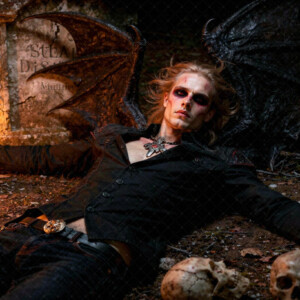 AI-generated Vampire Lestat art handsome reimaginings of the legendary vampire Lestat de Lioncourt from Anne Rice's chronicles. Dark fantasy digital art by Jeff Dupler.
