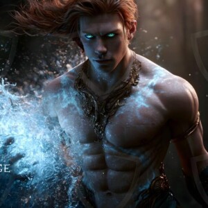 Discover AI-generated elemental mage art handsome male fire, ice, lightning, and earth mages wielding raw magical power in stunning fantasy battle scenes. UHD digital art.