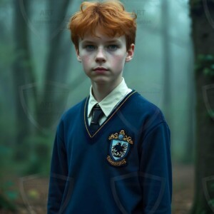 Explore AI-generated House Ravenclaw art handsome shirtless wizards from the raven house of Hogwarts summoning massive protective ravens. Fantasy wizard school digital art.