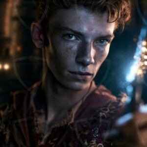 AI-generated wizards of the lion house handsome shirtless mages of the wizard academy conjuring great white lions in cinematic UHD fantasy art.