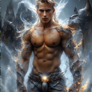 AI male art photos with a fantastical atmosphere. Imagine a Hogwarts School of Witchcraft student, from the Harry Potter series, a handsome, beautiful, and attractive, shirtless young teenage boy, standing firm against a threat. With a detailed Hogwarts castle background, casting a powerful spell, conjuring creatures based on their assigned house crest. From Demonic snakes, powerful lions, fierce badgers, or a murder of Crows. Dementors floating ominously in a cloudy sky, and sparks, shadows, and cinematic lighting, offering an otherworldly vibe.