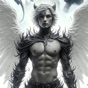 AI male art photos with a fantastical atmosphere. Imagine a Hogwarts School of Witchcraft student, from the Harry Potter series, a handsome, beautiful, and attractive, shirtless young teenage boy, standing firm against a threat. With a detailed Hogwarts castle background, casting a powerful spell, conjuring creatures based on their assigned house crest. From Demonic snakes, powerful lions, fierce badgers, or a murder of Crows. Dementors floating ominously in a cloudy sky, and sparks, shadows, and cinematic lighting, offering an otherworldly vibe.