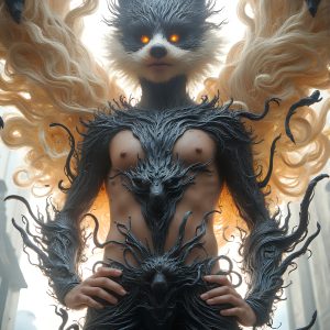 AI male art photos with a fantastical atmosphere. Imagine a Hogwarts School of Witchcraft student, from the Harry Potter series, a handsome, beautiful, and attractive, shirtless young teenage boy, standing firm against a threat. With a detailed Hogwarts castle background, casting a powerful spell, conjuring creatures based on their assigned house crest. From Demonic snakes, powerful lions, fierce badgers, or a murder of Crows. Dementors floating ominously in a cloudy sky, and sparks, shadows, and cinematic lighting, offering an otherworldly vibe.