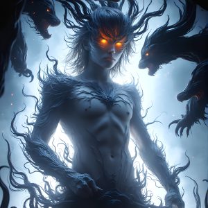 AI male art photos with a fantastical atmosphere. Imagine a Hogwarts School of Witchcraft student, from the Harry Potter series, a handsome, beautiful, and attractive, shirtless young teenage boy, standing firm against a threat. With a detailed Hogwarts castle background, casting a powerful spell, conjuring creatures based on their assigned house crest. From Demonic snakes, powerful lions, fierce badgers, or a murder of Crows. Dementors floating ominously in a cloudy sky, and sparks, shadows, and cinematic lighting, offering an otherworldly vibe.