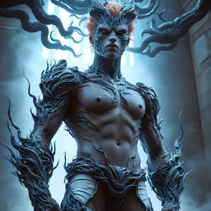 AI male art photos with a fantastical atmosphere. Imagine a Hogwarts School of Witchcraft student, from the Harry Potter series, a handsome, beautiful, and attractive, shirtless young teenage boy, standing firm against a threat. With a detailed Hogwarts castle background, casting a powerful spell, conjuring creatures based on their assigned house crest. From Demonic snakes, powerful lions, fierce badgers, or a murder of Crows. Dementors floating ominously in a cloudy sky, and sparks, shadows, and cinematic lighting, offering an otherworldly vibe.