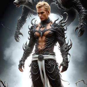 AI male art photos with a fantastical atmosphere. Imagine a Hogwarts School of Witchcraft student, from the Harry Potter series, a handsome, beautiful, and attractive, shirtless young teenage boy, standing firm against a threat. With a detailed Hogwarts castle background, casting a powerful spell, conjuring creatures based on their assigned house crest. From Demonic snakes, powerful lions, fierce badgers, or a murder of Crows. Dementors floating ominously in a cloudy sky, and sparks, shadows, and cinematic lighting, offering an otherworldly vibe.