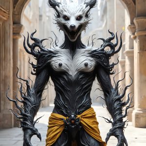 AI male art photos with a fantastical atmosphere. Imagine a Hogwarts School of Witchcraft student, from the Harry Potter series, a handsome, beautiful, and attractive, shirtless young teenage boy, standing firm against a threat. With a detailed Hogwarts castle background, casting a powerful spell, conjuring creatures based on their assigned house crest. From Demonic snakes, powerful lions, fierce badgers, or a murder of Crows. Dementors floating ominously in a cloudy sky, and sparks, shadows, and cinematic lighting, offering an otherworldly vibe.