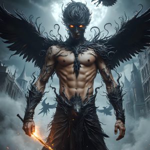 AI male art photos with a fantastical atmosphere. Imagine a Hogwarts School of Witchcraft student, from the Harry Potter series, a handsome, beautiful, and attractive, shirtless young teenage boy, standing firm against a threat. With a detailed Hogwarts castle background, casting a powerful spell, conjuring creatures based on their assigned house crest. From Demonic snakes, powerful lions, fierce badgers, or a murder of Crows. Dementors floating ominously in a cloudy sky, and sparks, shadows, and cinematic lighting, offering an otherworldly vibe.