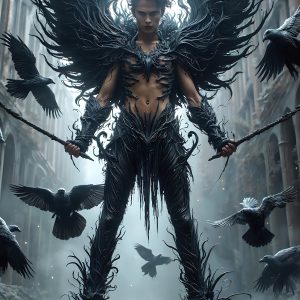 AI male art photos with a fantastical atmosphere. Imagine a Hogwarts School of Witchcraft student, from the Harry Potter series, a handsome, beautiful, and attractive, shirtless young teenage boy, standing firm against a threat. With a detailed Hogwarts castle background, casting a powerful spell, conjuring creatures based on their assigned house crest. From Demonic snakes, powerful lions, fierce badgers, or a murder of Crows. Dementors floating ominously in a cloudy sky, and sparks, shadows, and cinematic lighting, offering an otherworldly vibe.