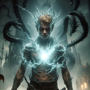 AI male art photos with a fantastical atmosphere. Imagine a Hogwarts School of Witchcraft student, from the Harry Potter series, a handsome, beautiful, and attractive, shirtless young teenage boy, standing firm against a threat. With a detailed Hogwarts castle background, casting a powerful spell, conjuring creatures based on their assigned house crest. From Demonic snakes, powerful lions, fierce badgers, or a murder of Crows. Dementors floating ominously in a cloudy sky, and sparks, shadows, and cinematic lighting, offering an otherworldly vibe.