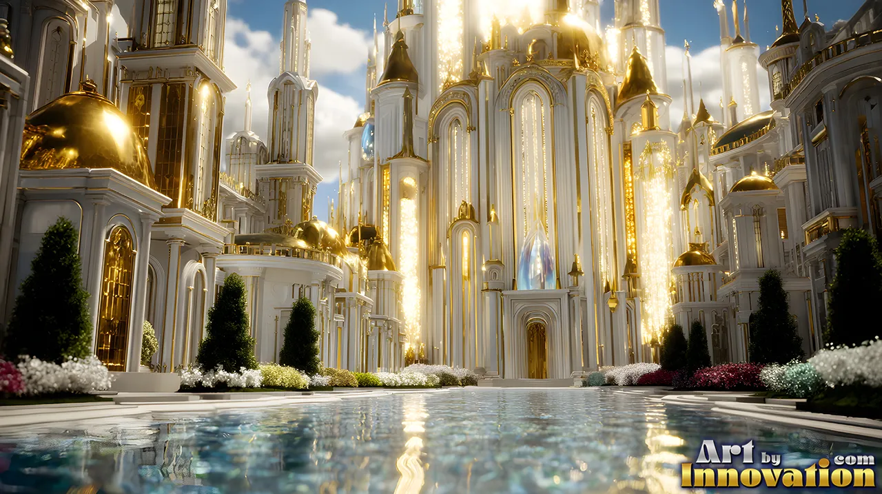 Heavenly Golden City Backgrounds - Wallpapers