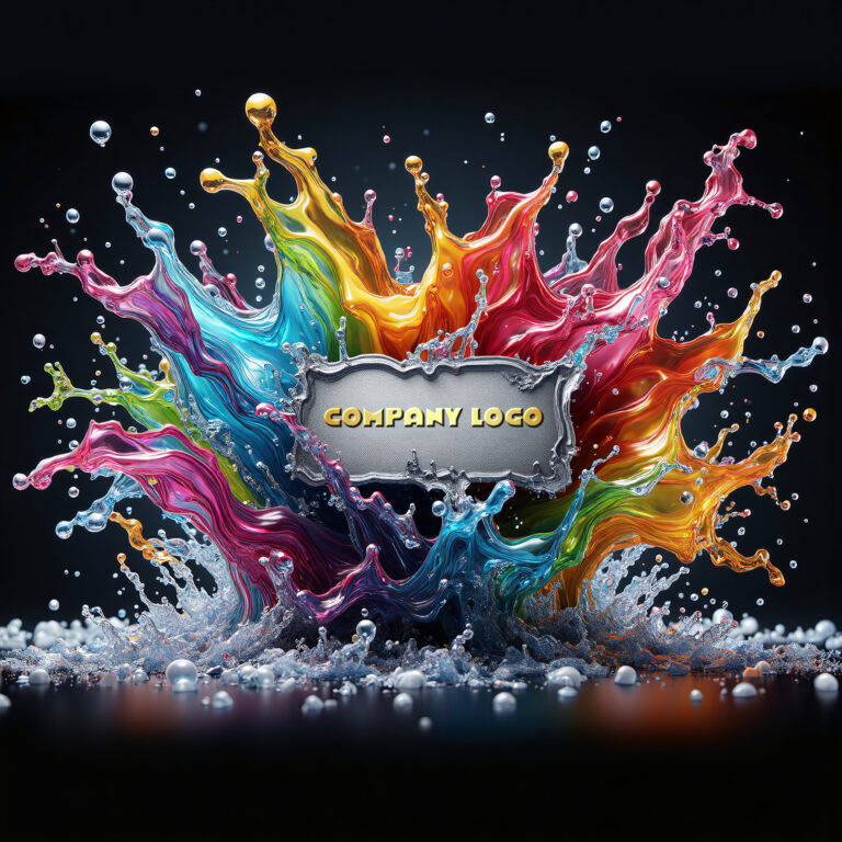 AI-generated Rainbow Liquid Art