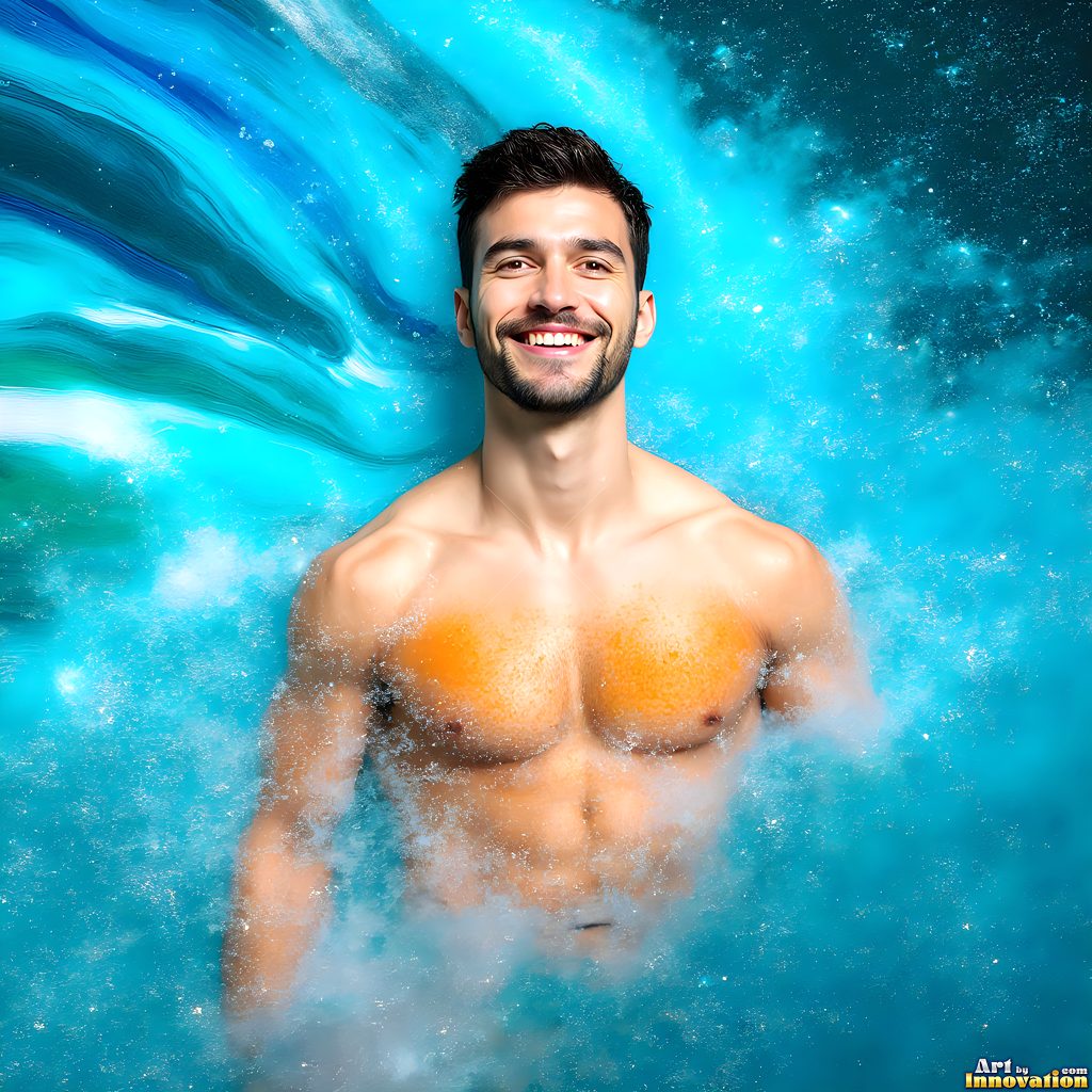 Men Enveloped by Color - AI Abstract Art | Art by Innovation