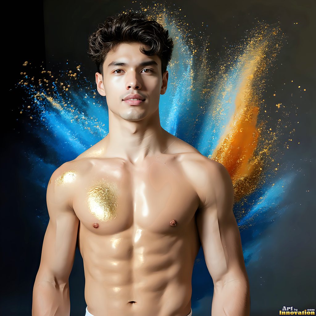 Men Enveloped by Color - AI Abstract Art | Art by Innovation