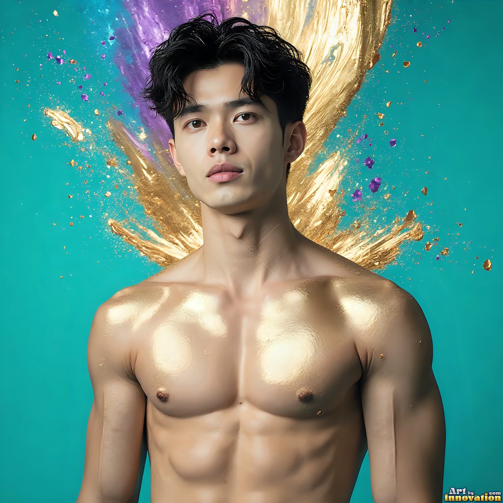 Men Enveloped by Color - AI Abstract Art | Art by Innovation