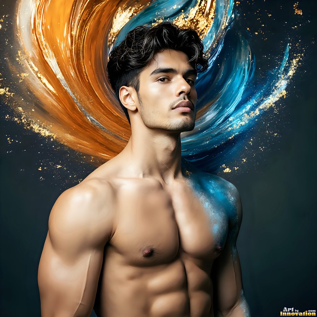 Men Enveloped by Color - AI Abstract Art | Art by Innovation