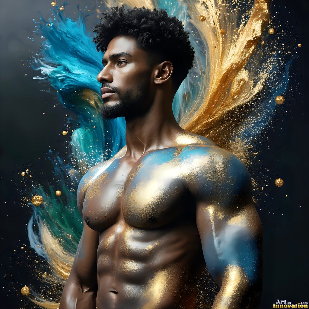 Men Enveloped by Color - AI Abstract Art | Art by Innovation