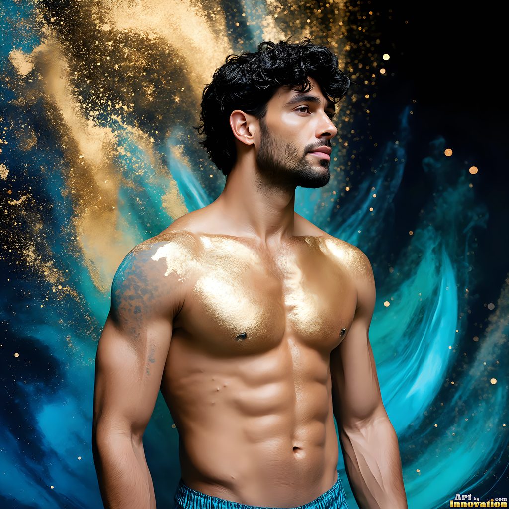 Men Enveloped by Color - AI Abstract Art | Art by Innovation