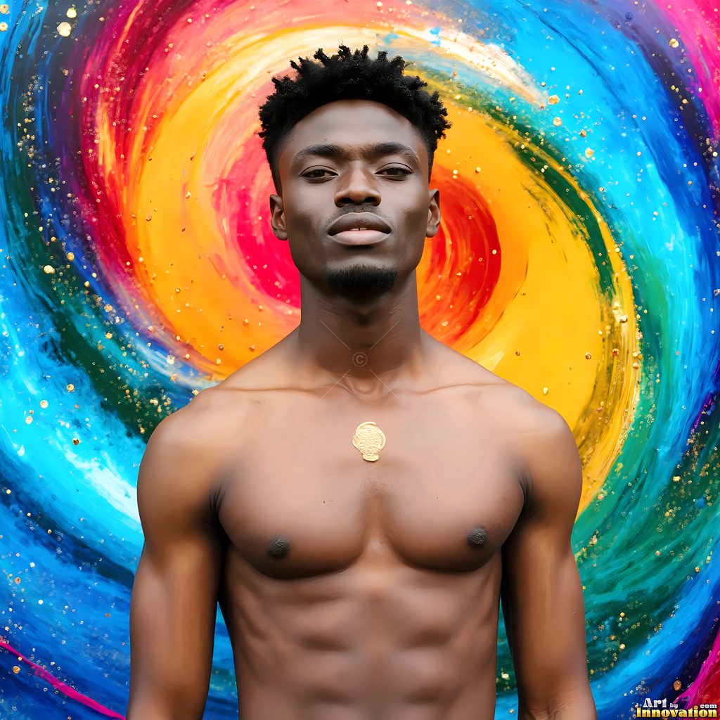 Men Enveloped by Color - AI Abstract Art | Art by Innovation