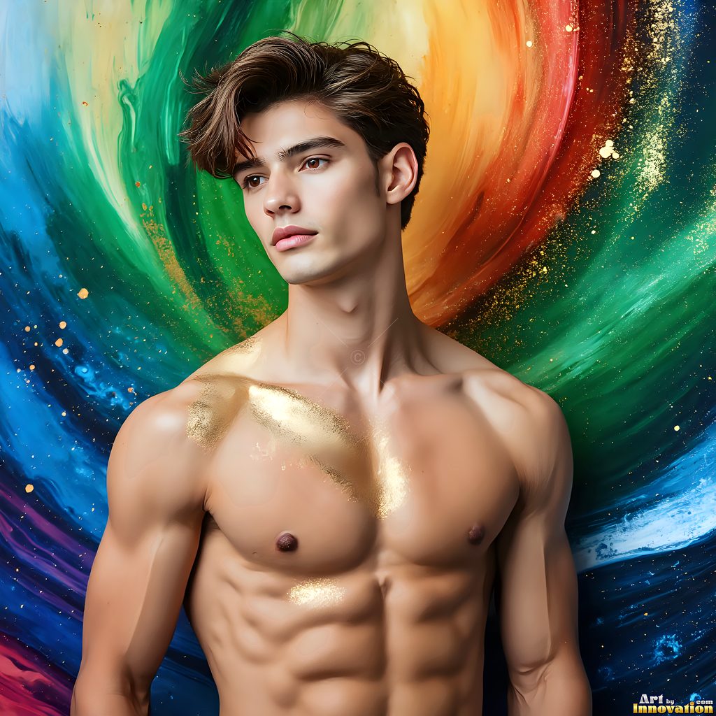 Men Enveloped by Color - AI Abstract Art | Art by Innovation