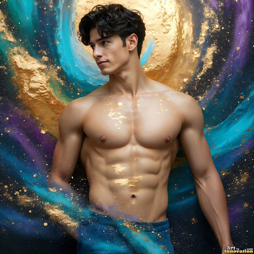 Men Enveloped by Color - AI Abstract Art | Art by Innovation