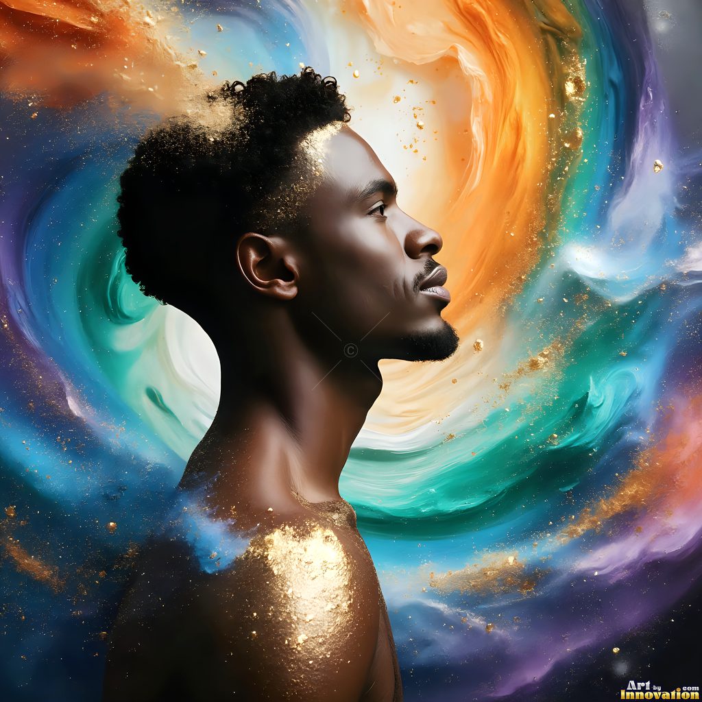 Men Enveloped by Color - AI Abstract Art | Art by Innovation