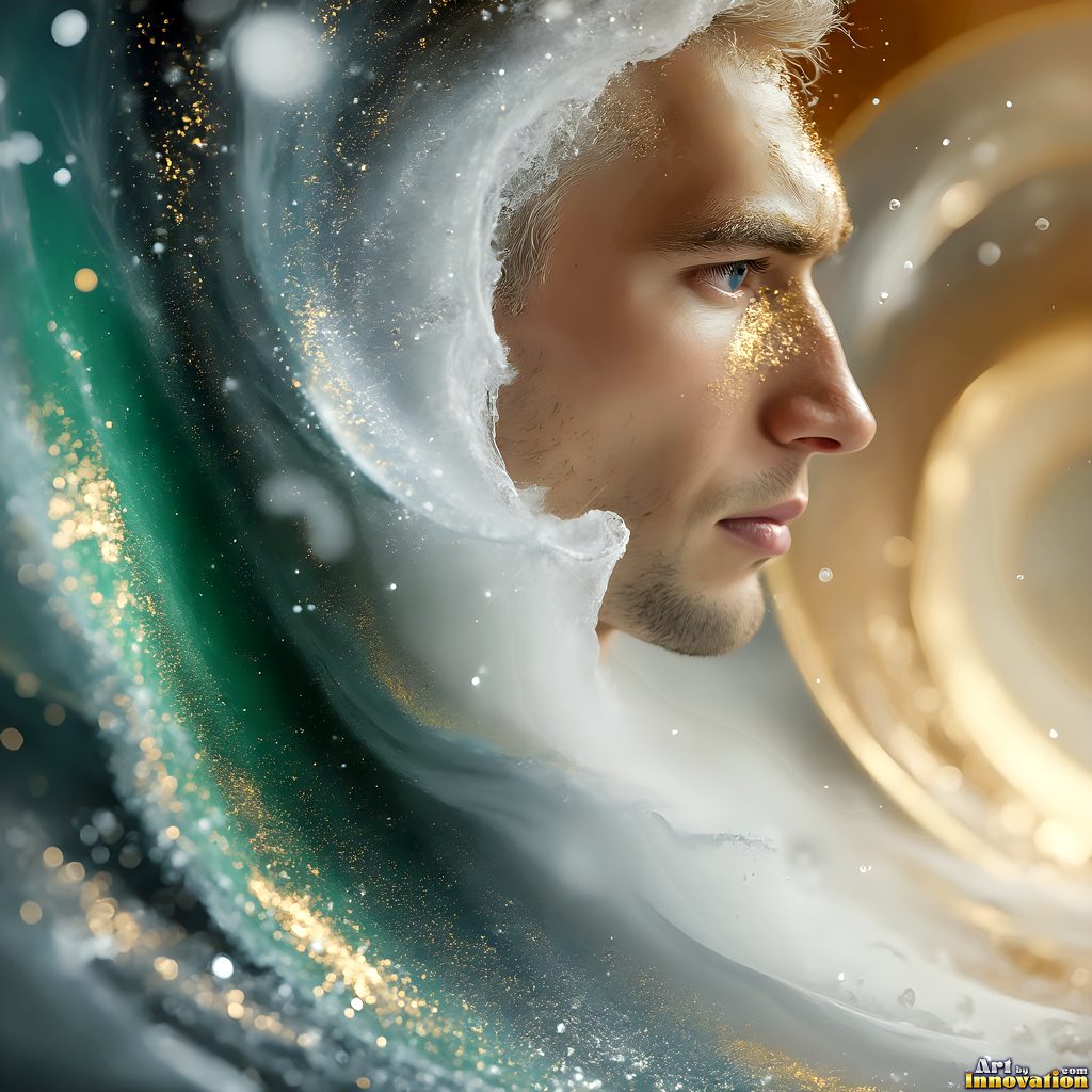 Men Enveloped by Color - AI Abstract Art | Art by Innovation