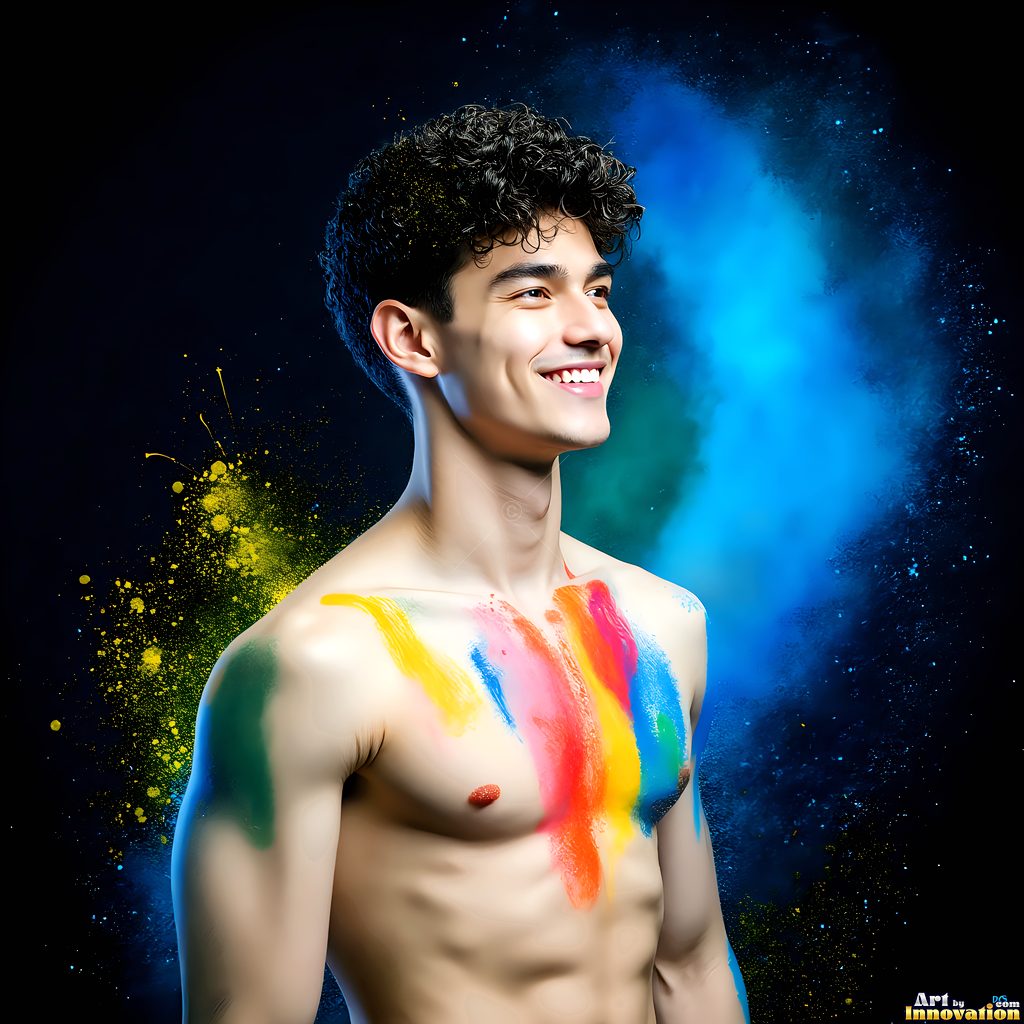 Men Enveloped by Color - AI Abstract Art | Art by Innovation