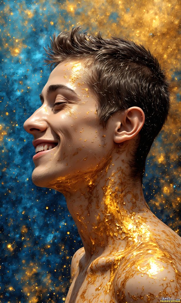 Colorful Happy Male Faces - AI Abstract Art