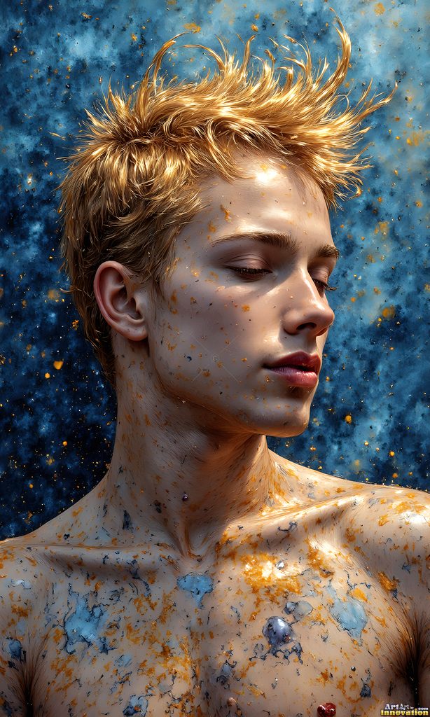 Colorful Happy Male Faces - AI Abstract Art