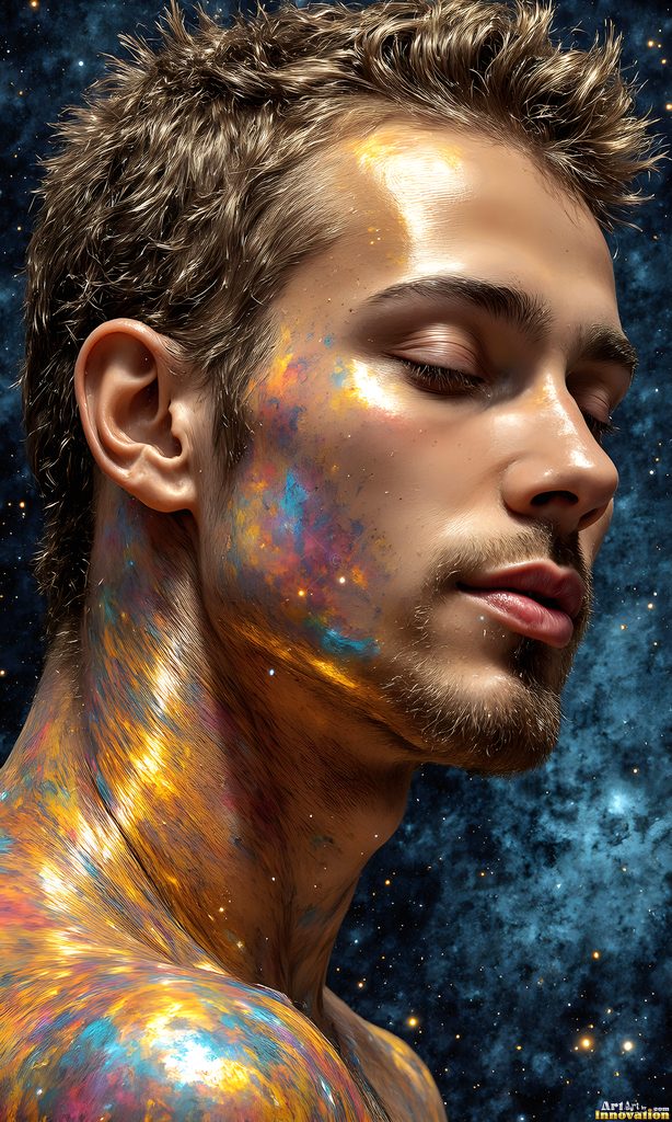 Colorful Happy Male Faces - AI Abstract Art