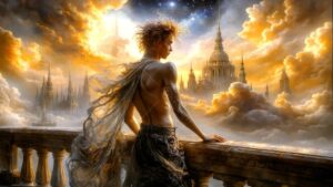 Spirits in the City of Gold – AI Art