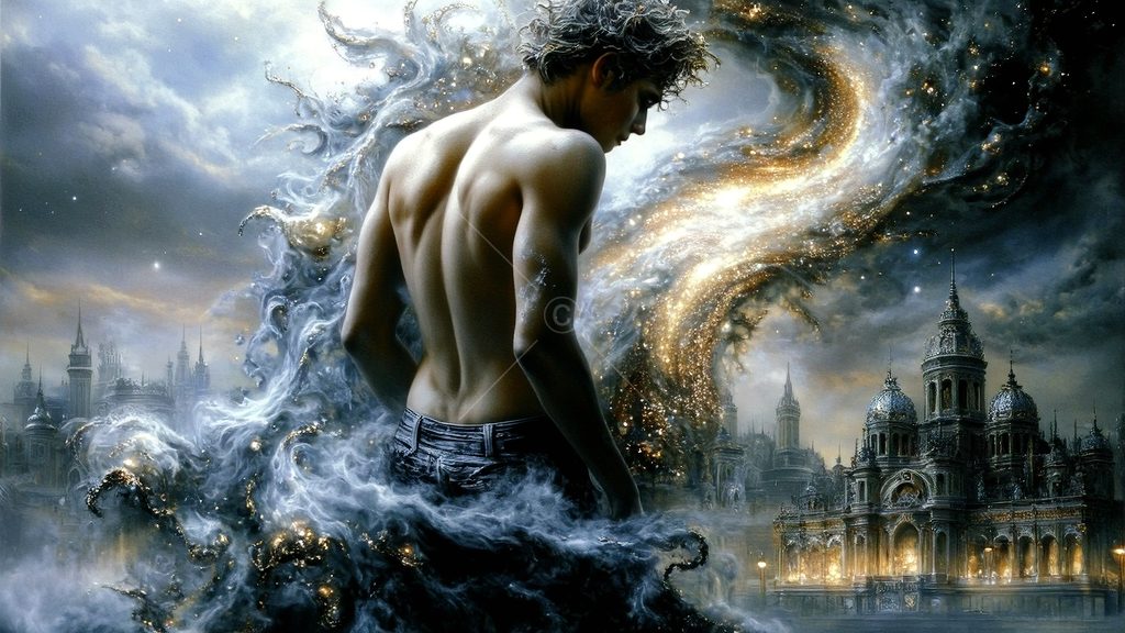 Spirits in the City of Gold - AI Art