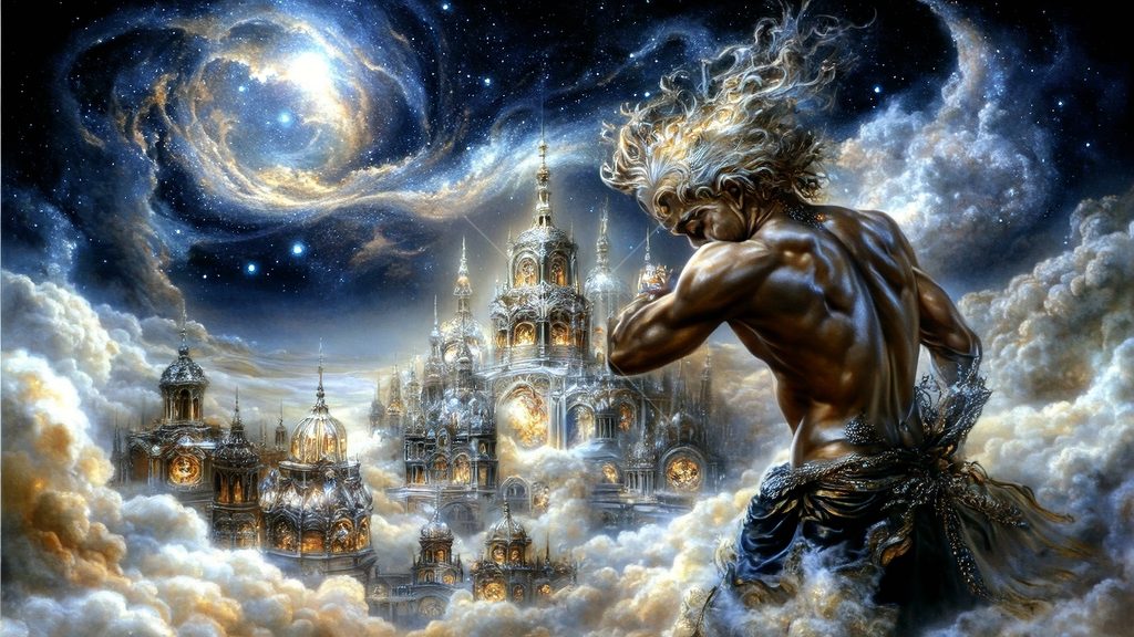 Spirits in the City of Gold - AI Art
