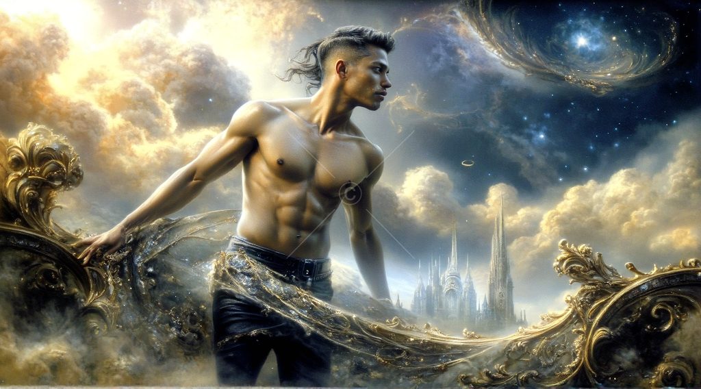 Spirits in the City of Gold - AI Art