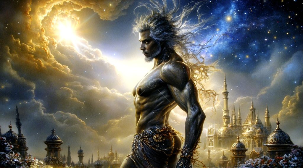 Spirits in the City of Gold - AI Art